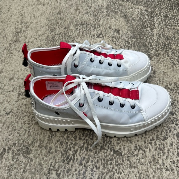 Palladium platform white & red sneakers ⚡️ - Picture 2 of 6